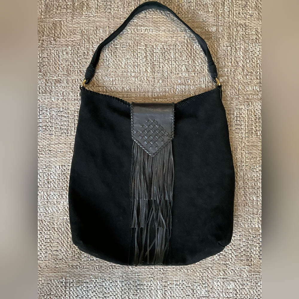 Margot Gorgeous Black Leather Hobo Shoulder Bag